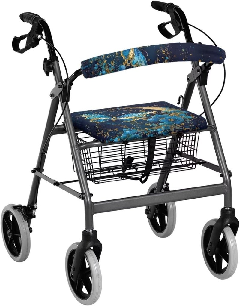 LedBack Walkers Accessories for Seniors - Butterfly Walker Seat Cover for Ladies - Universal Rollator Seat and Back Rest Cover - Image 1